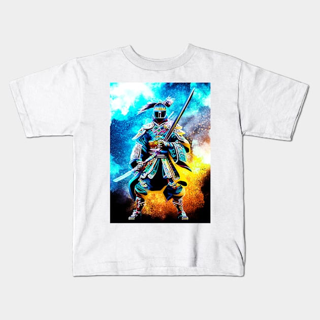 Samurai Ronin Warriors Kids T-Shirt by San Creative